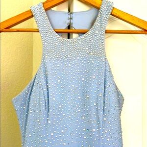 Xscape Beautiful Light Blue Maxi Dress